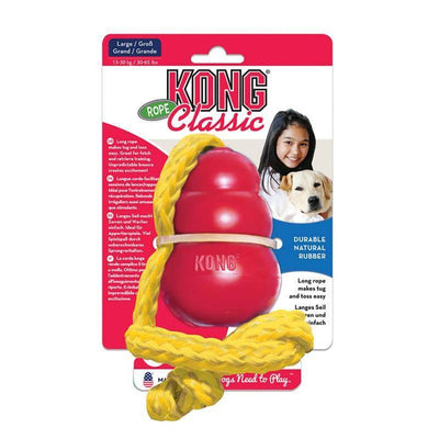 KONG Spielzeug CLASSIC MIT SEIL für Hunde