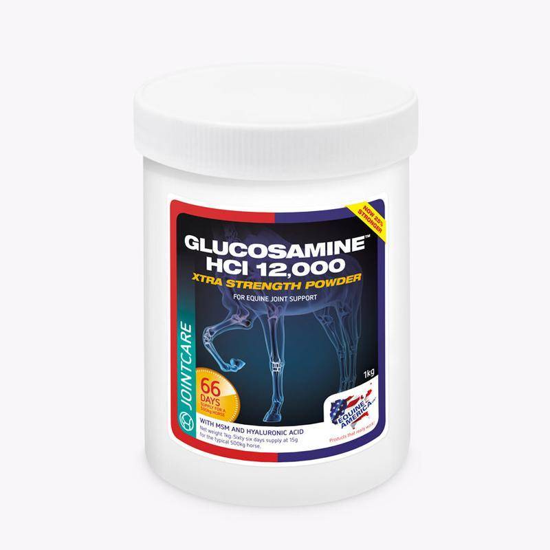 EQUINE AMERICA Ergänzungsfutter GLUCOSAMINE HCI 12,000 XTRA STRENGTH POWDER für Pferde