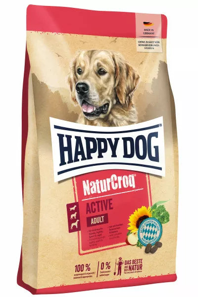 HAPPY DOG NATURCROQ Trockenfutter ACTIVE  für aktive Hunde