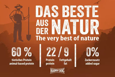 HAPPY DOG NATURCROQ Trockenfutter RIND & REIS für Hunde