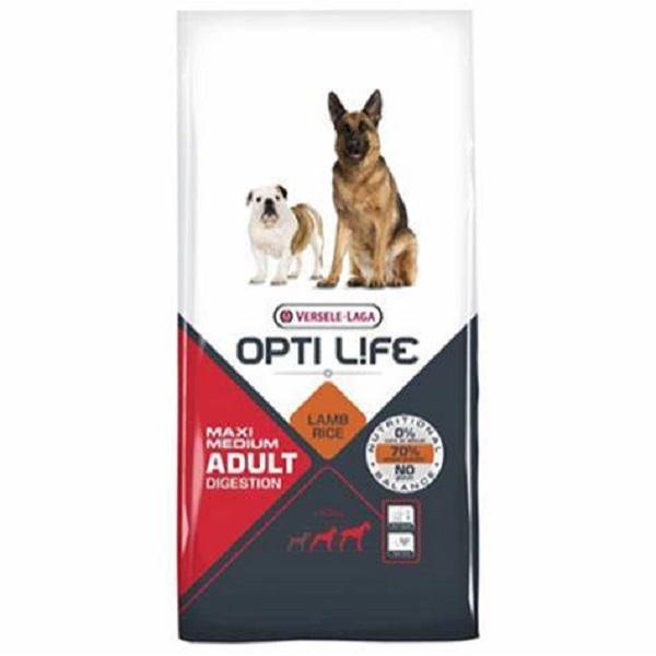 OPTI LIFE Trockenfutter ADULT DIGESTION MEDIUM & MAXI für mittelgroße & große Hunde