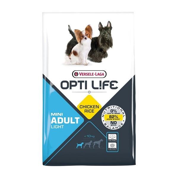 OPTI LIFE Trockenfutter ADULT LIGHT MINI für kleine Hunde
