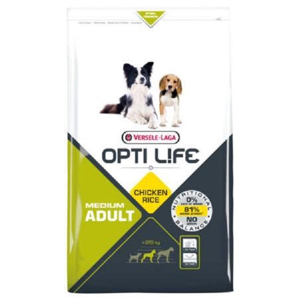 OPTI LIFE Trockenfutter ADULT MEDIUM für mittelgroße  Hunde