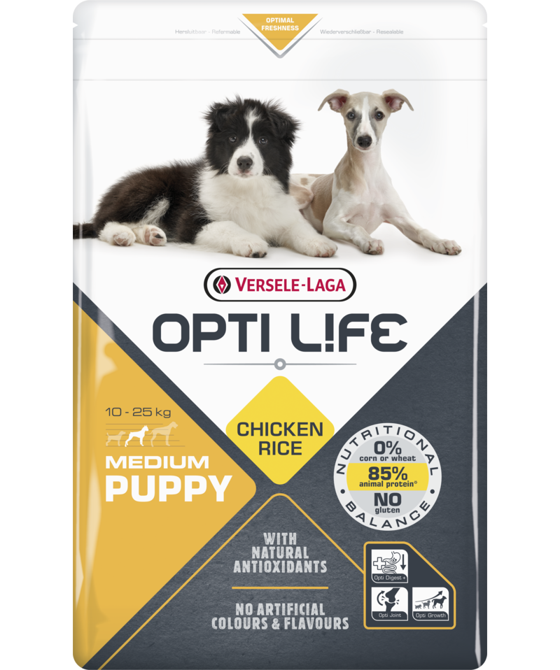 OPTI LIFE Trockenfutter PUPPY MEDIUM für junge Hunde