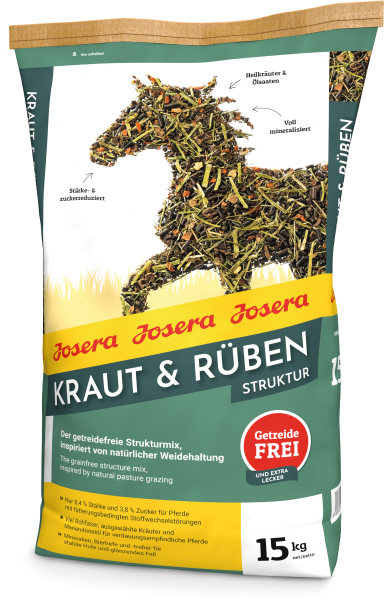 JOSERA Futter KRAUT & RÜBEN STRUKTUR für Pferde