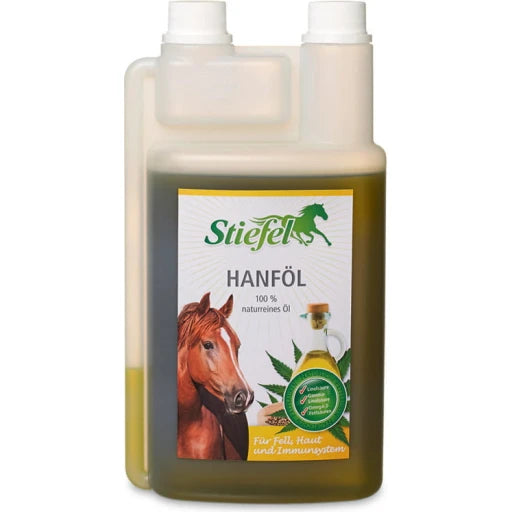 STIEFEL Ergänzungsfutter HANFÖL für Pferde 1l